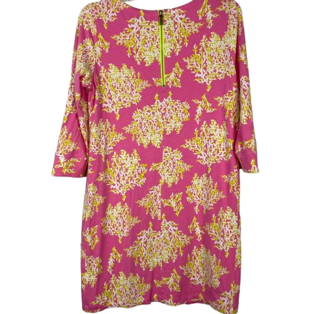 Crown & Ivy Beachy Pink Lime & White Coral Reef Print Dress Size XL - Picture 4 of 10